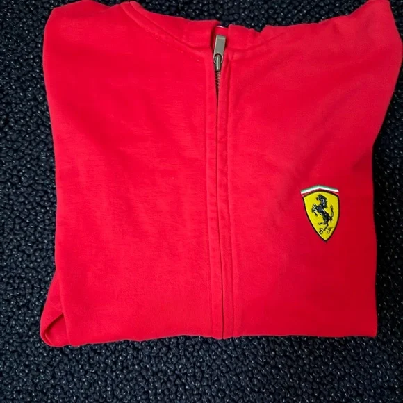 Ferrari Mens Red Hoodie - Picture 2 of 6